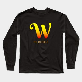 Letter W Initials Unique Name T-Shirt Long Sleeve T-Shirt